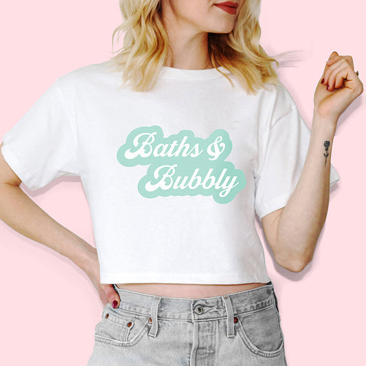 Baths & Bubbly Cropped T-Shirt