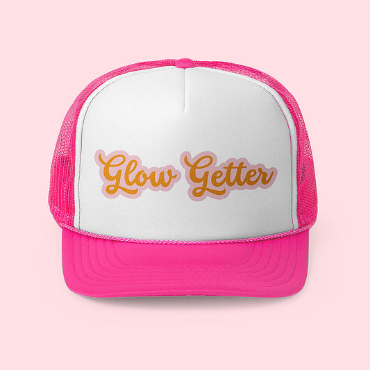 Glow Getter Trucker Hat Pink