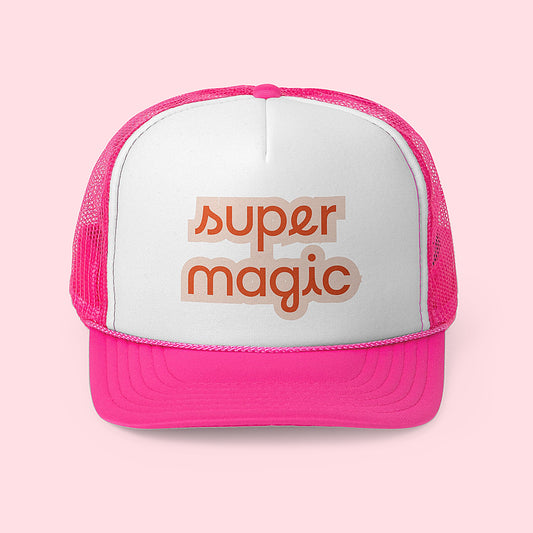 Super Magic Trucker Hat Pink