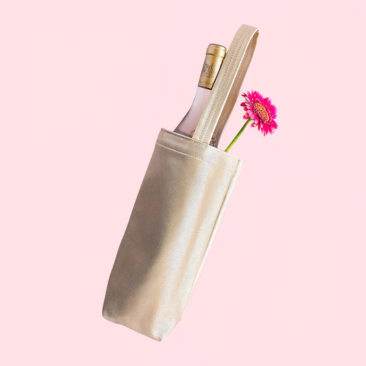 Metallic Gold Wine Bag