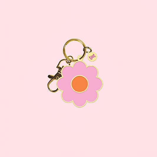 Pink Daisy Keychain